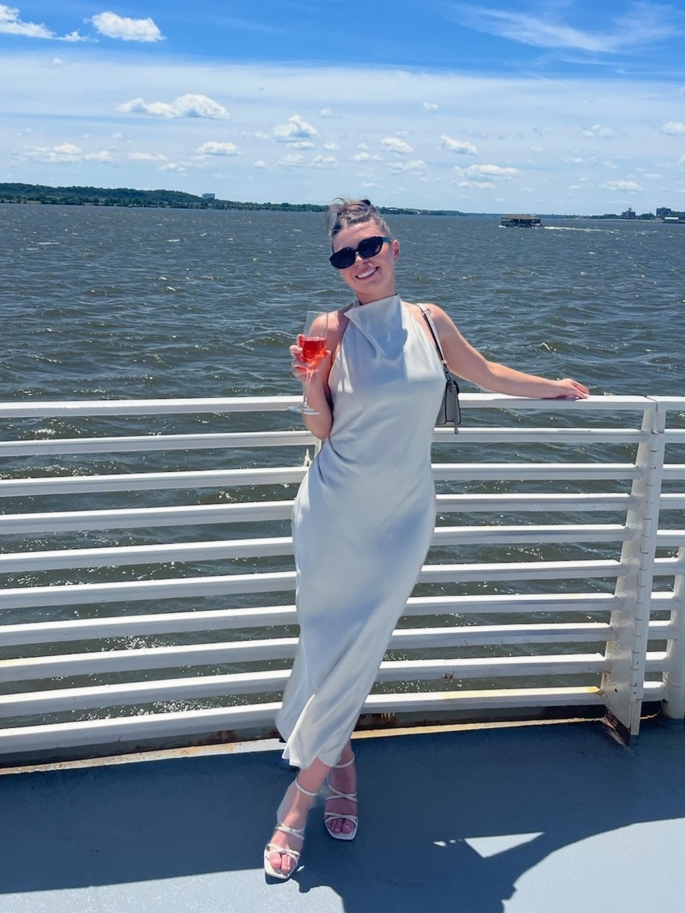 Aritzia Ivory Halter Satin Wedding Dress - Picture 6 of 6